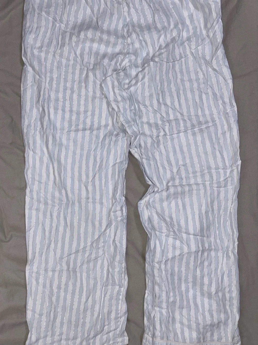 Victoria's Secret Pale Blue & White Striped Pajama Set
